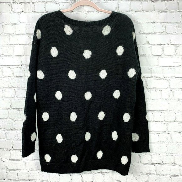 Disney Minnie Mouse Sweater Wool Mohair size S Oversized Tunic H&M Polka Dot - Picture 3 of 4